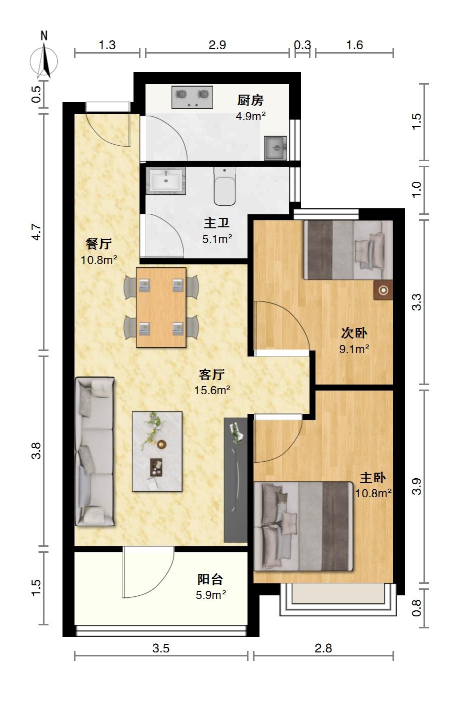 鹿屿华庭,鹿屿华庭格局好,十年难遇 户型,不容错过9
