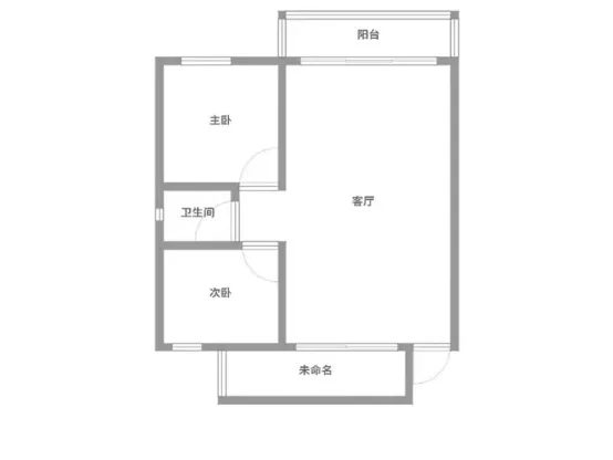 卓达山水青城2室1厅1卫朝南普通房源图片