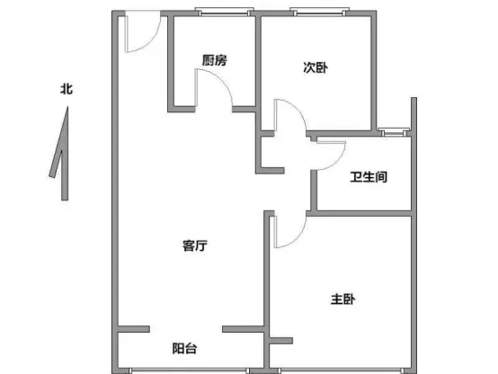 皇台一区2室1厅1卫朝南北普通房源图片