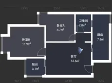 南明|花果园一期2室1厅1卫出租|买房租房佣金全返