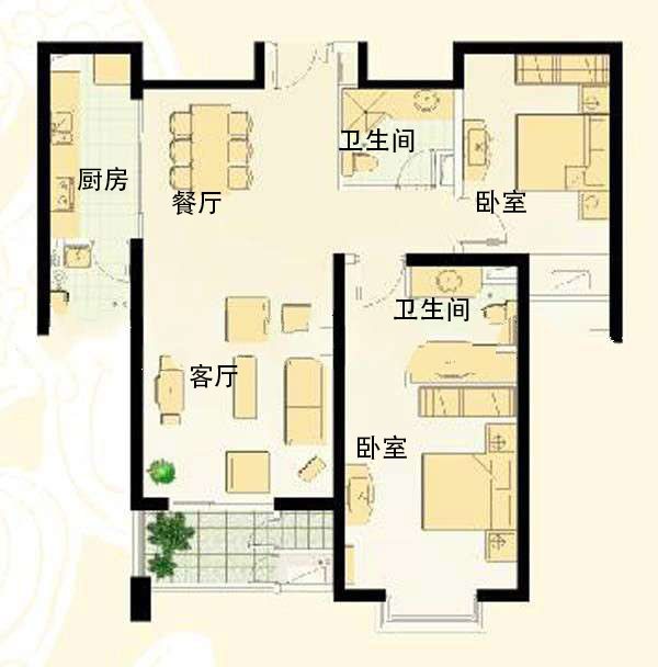 世茂滨江新城,世茂滨江新城一期 128平米 760万9