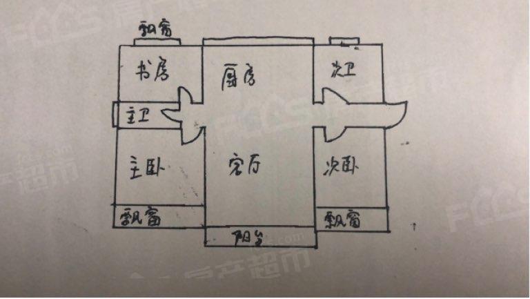 洪兴花园,洪兴花园南区,南北通,蝴蝶户型,位置好,西边套1