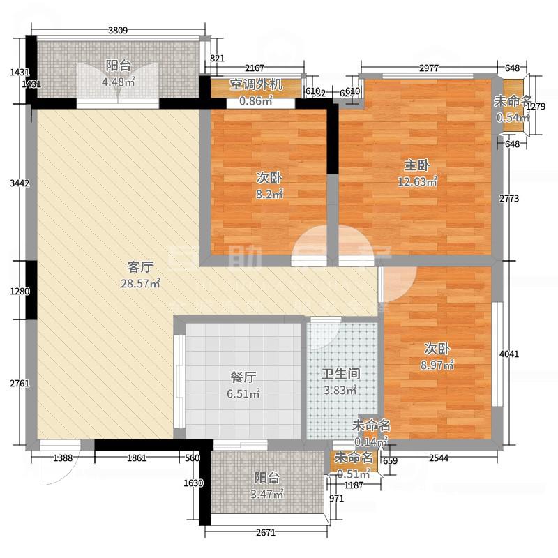 恒大绿洲,市中心,安静小区,3室2厅2卫1阳台精装,房东换房13