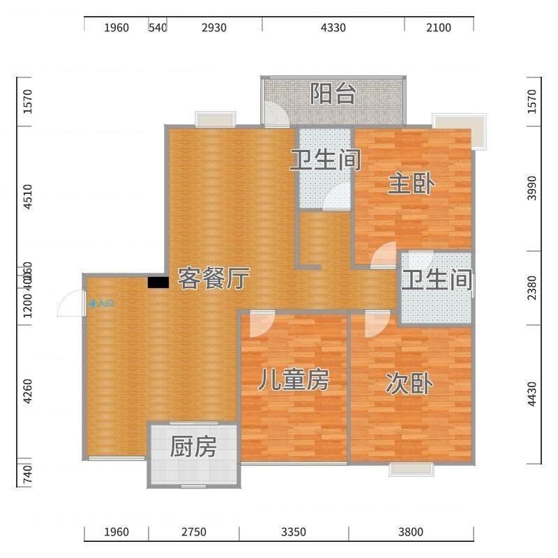 四海宜嘉,西城襄阳路 四海宜嘉 电梯南北通透双阳台三房 46万手续齐全13