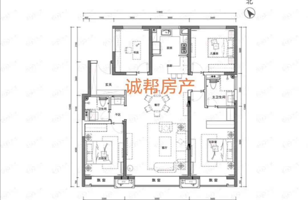 大自然水村,大自然水村大户型精装五室两厅两卫14