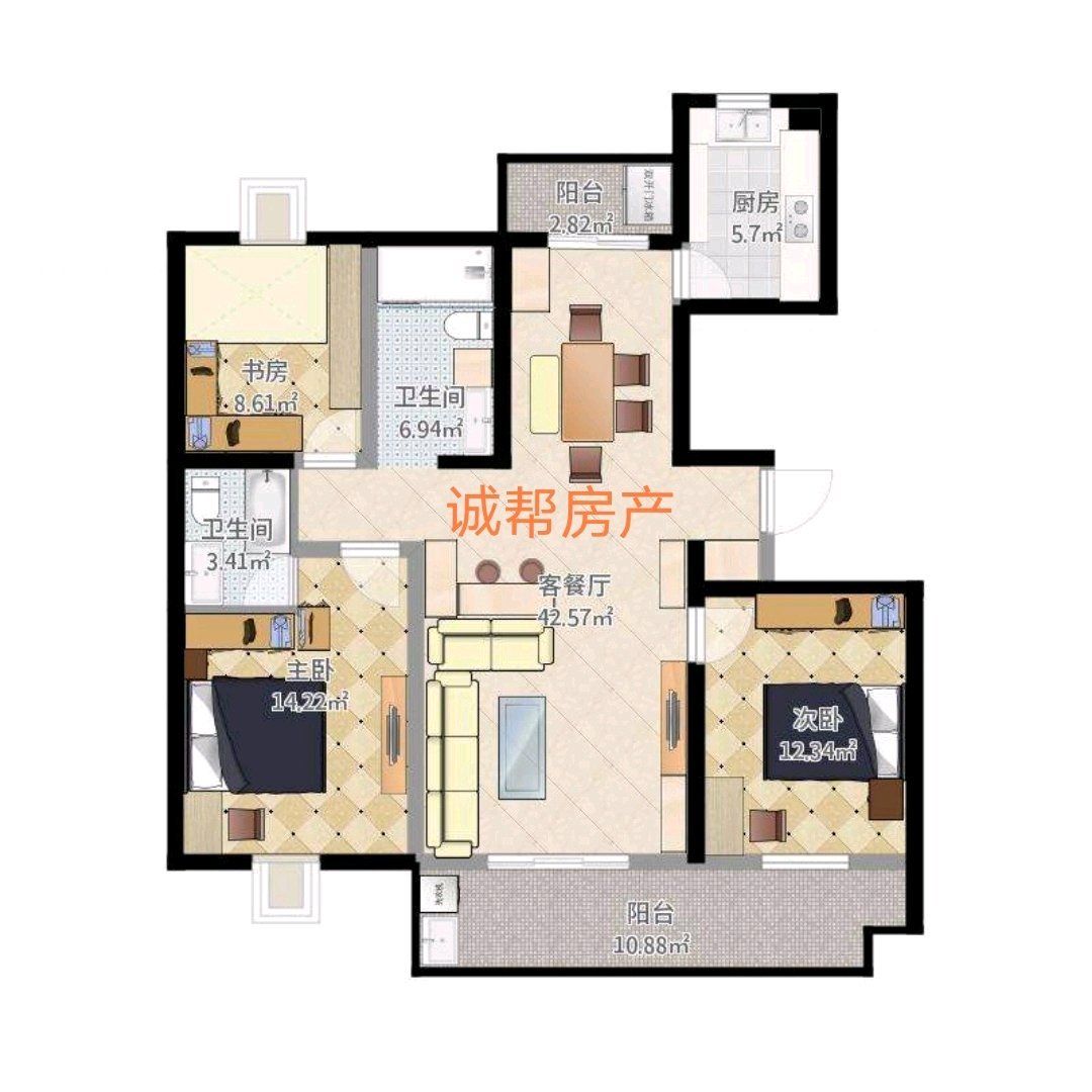 大自然水村,大自然水村大户型精装五室两厅两卫15
