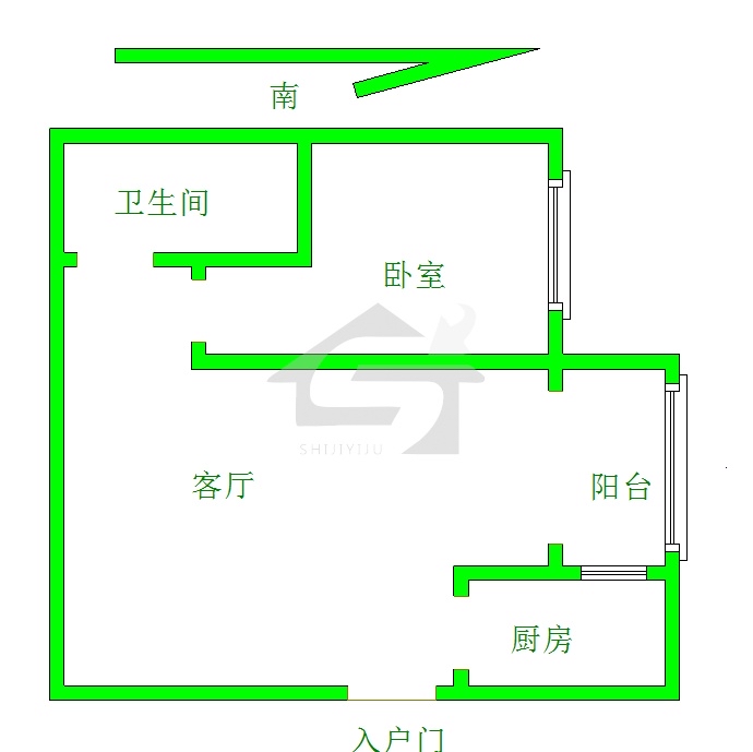 枫林和平花园,枫林和平花园 1室1厅1卫1阳台精装 使用面积大楼层好10