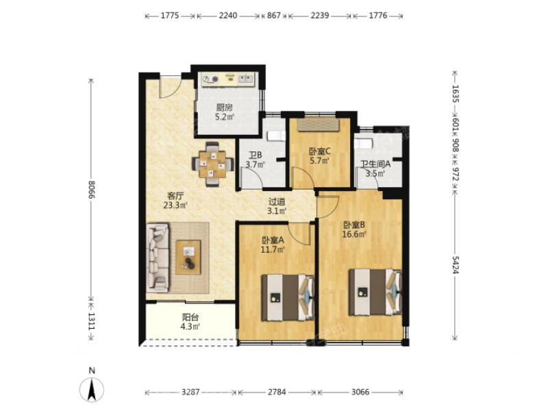 庆丰拥涛府,小区环境优美,经典小户型楼层好售价低9