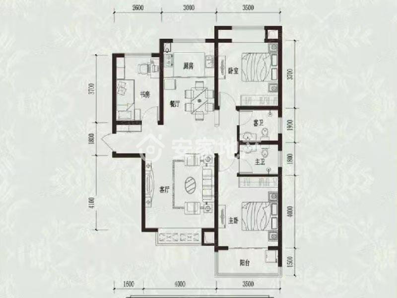 西建天茂上郡,上郡 毛坯东边户 三室两卫 证在手满二10
