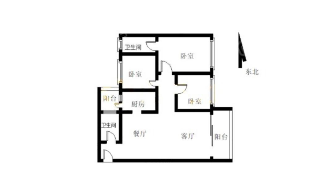 龙顺家园,龙顺家园 3室2厅2卫1阳台毛坯 使用面积大楼层好13