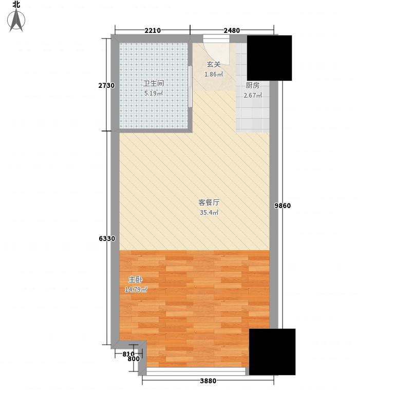 银泰一号公寓,银泰一号公寓毛坯53万元1室1厅1卫0阳台出售 送超大阳台5