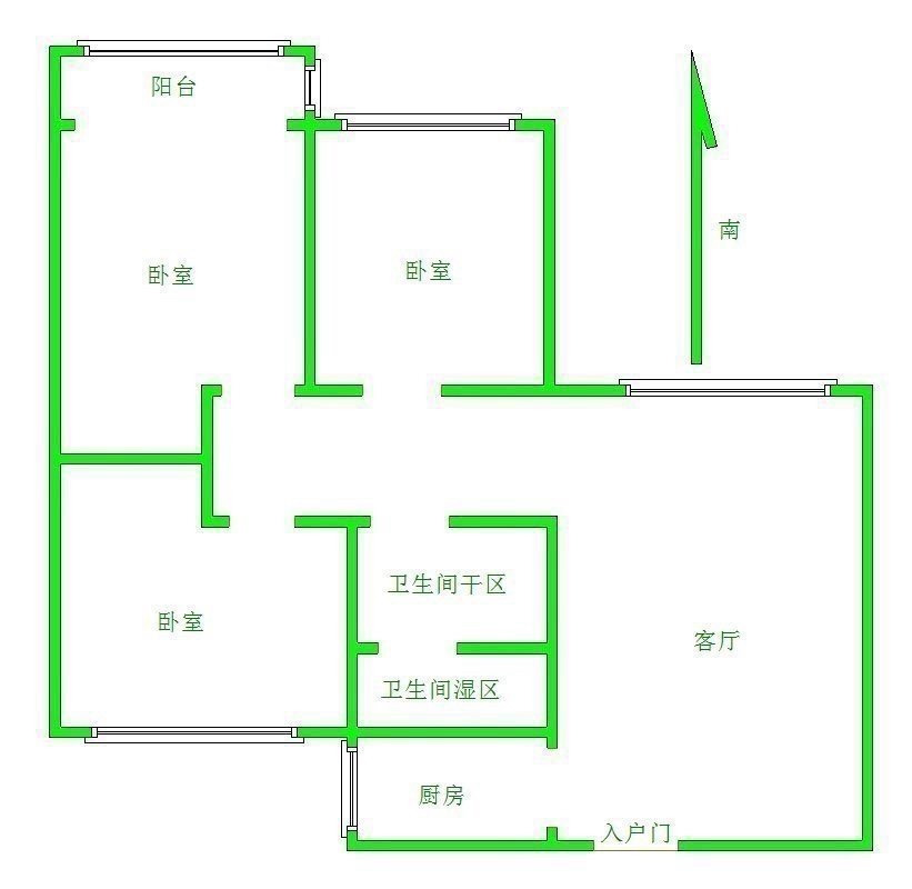 世纪花园,性价比超高的3室2厅1卫1阳台 阳光 视线 无忧!11