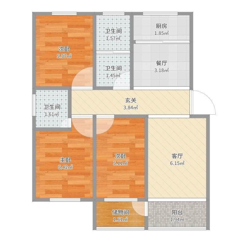 红日文景苑西区,红日文景苑西区一楼三室两厅两卫南北通透13