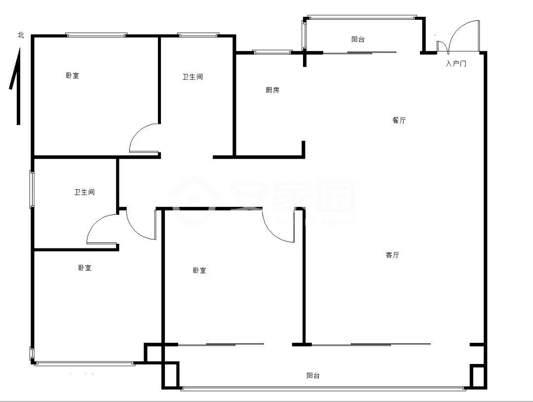 建业云筑,建业云筑,低于市场价,三室两厅两卫,南北透通,10