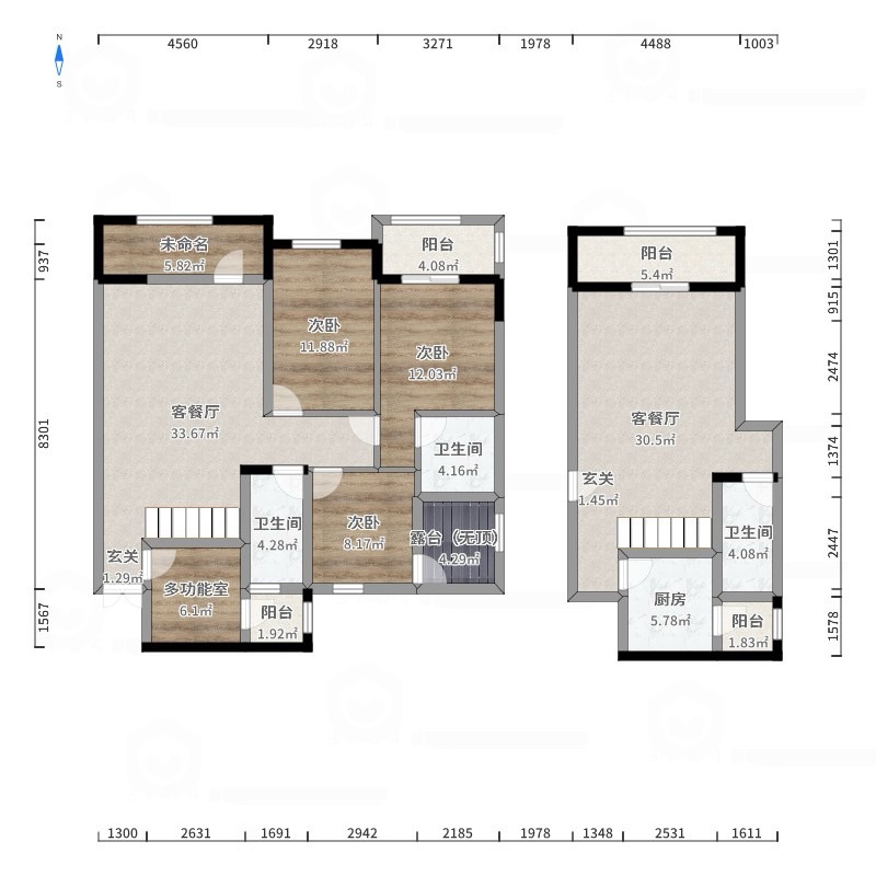 南都双座,南都双座130平3房南北毛坯满二60万11