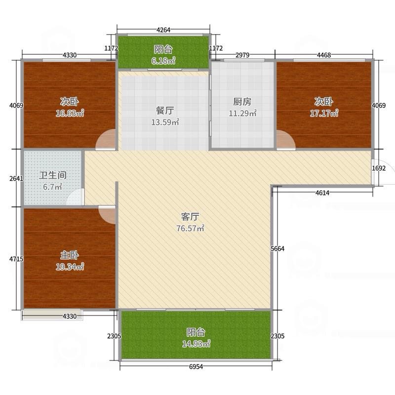 建业壹号城邦五期,壹号城邦五期3室2厅1卫2阳台西边户精装13