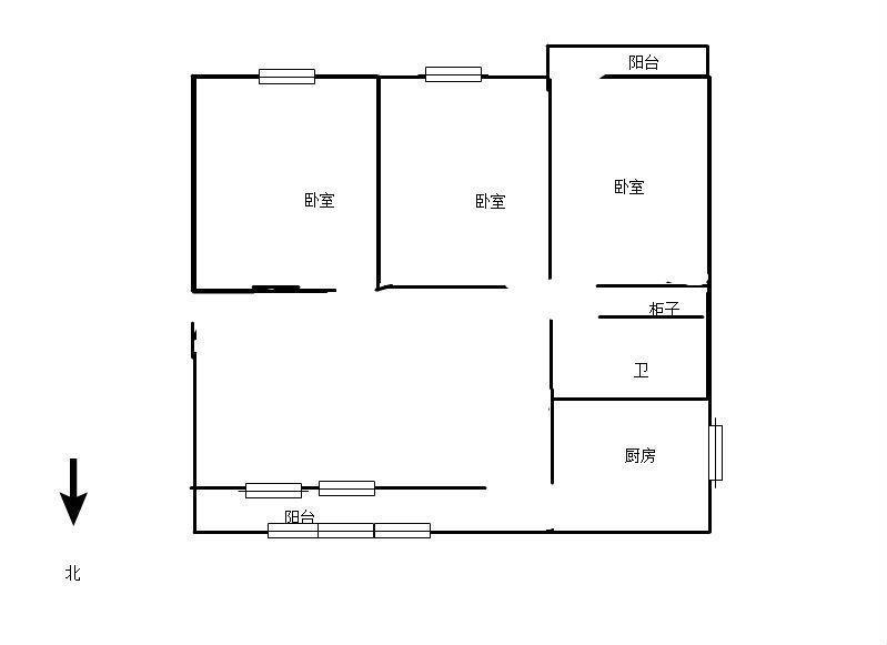 水务集团家属院,南北通透,3室1厅1卫1阳台全南,户型非常棒,有户型为证14