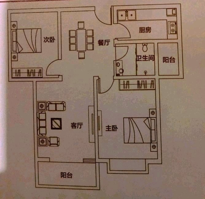 柏城中央公园,中央公园两室精装老证拎包入住11