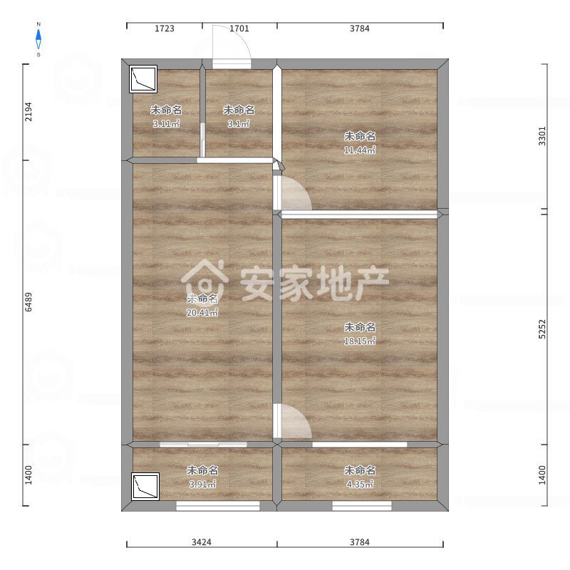 星河新天地,星河新天地67㎡2室1厅1卫1阳台精装,多条公交经过7