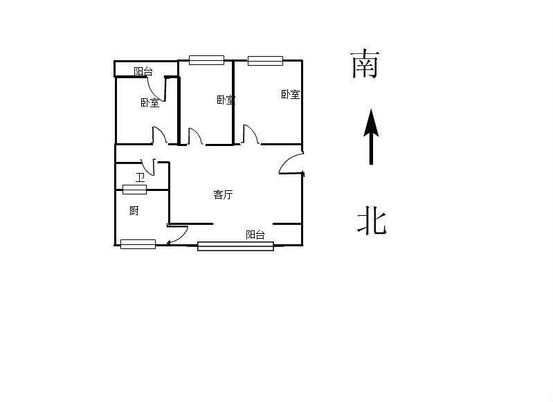 水务集团家属院,南北通透,3室1厅1卫1阳台全南,户型非常棒,有户型为证13
