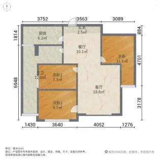 大洋五洲,大洋五洲C区 电梯小高层 精装三室 可拎包入住12