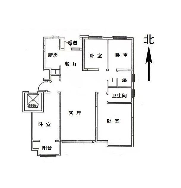 观天下,精致4室2厅2卫2阳台,,南北通透户型有储藏室,证10月份满13