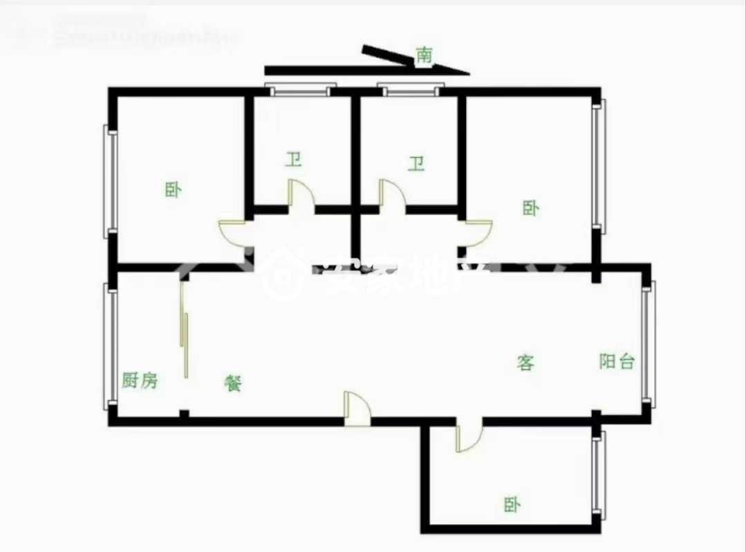 天泰邑北苑,天泰邑北苑电梯入户 南北通透10