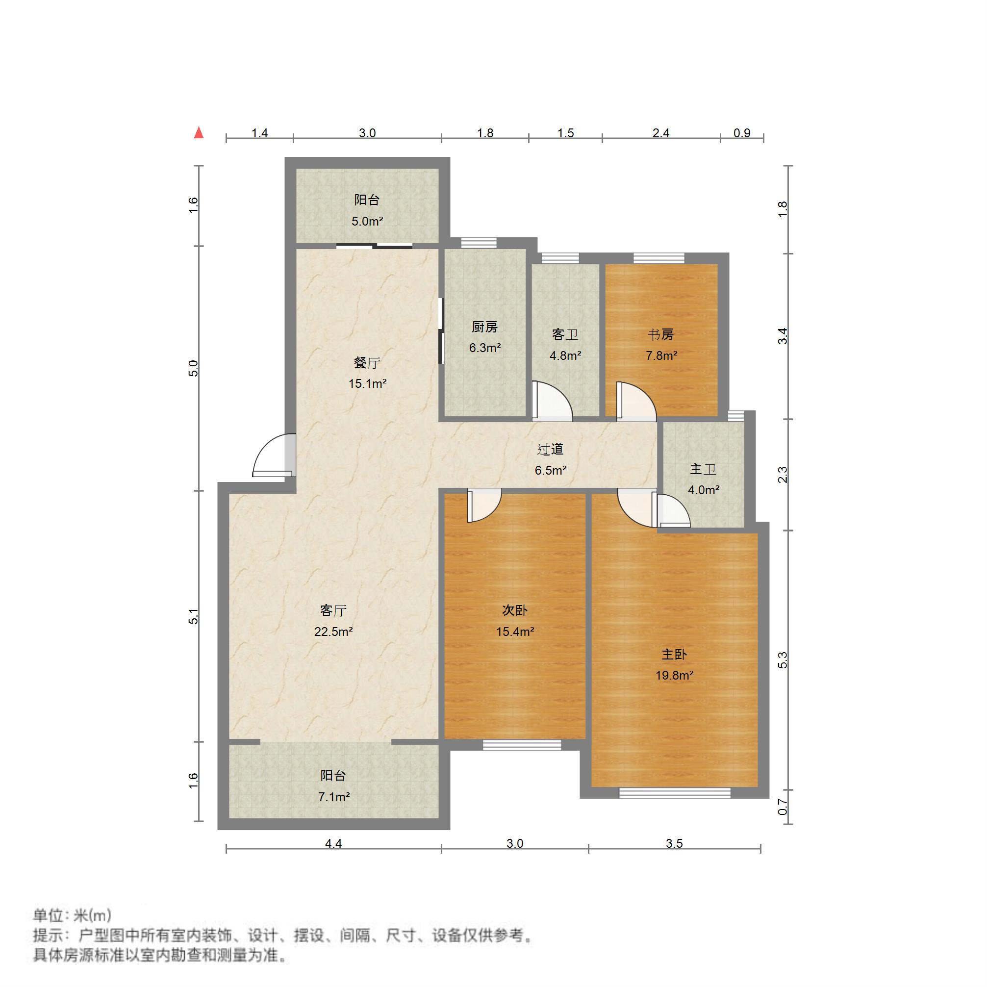 翡翠华庭,双层空间，三室两厅,仅售42.8万元12