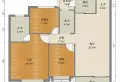 瑞田三期，毛坯房，仅42.8万元的3室2厅2卫1阳台，11