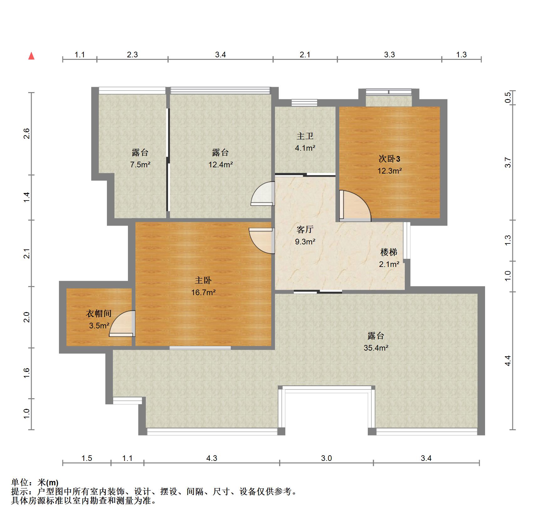 百步华庭,复式送露台 百步华庭5室2厅2卫2阳台！精装修！两证齐全！14