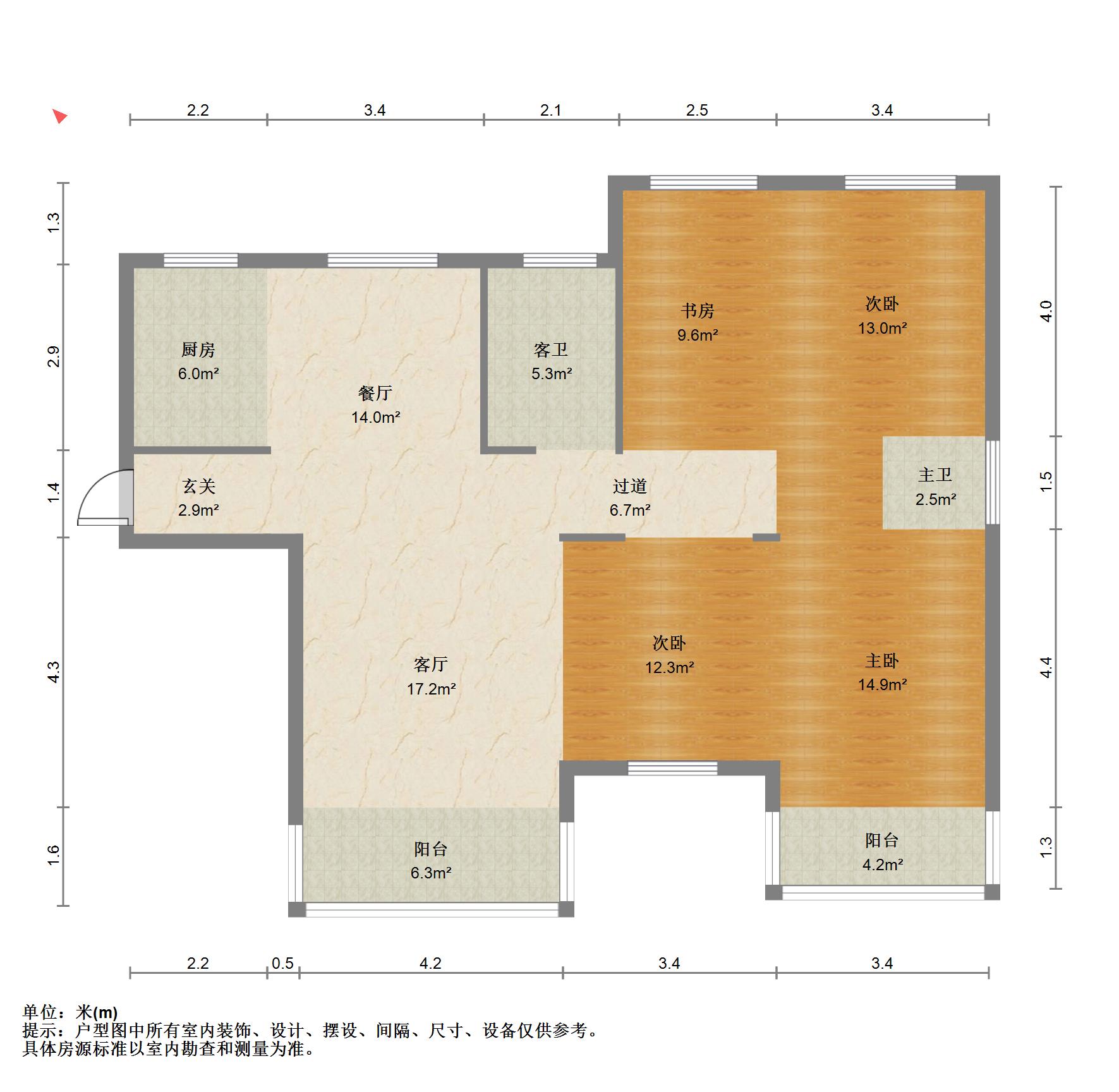 江景湾,江景湾 大4室2厅2卫2阳台。老证13