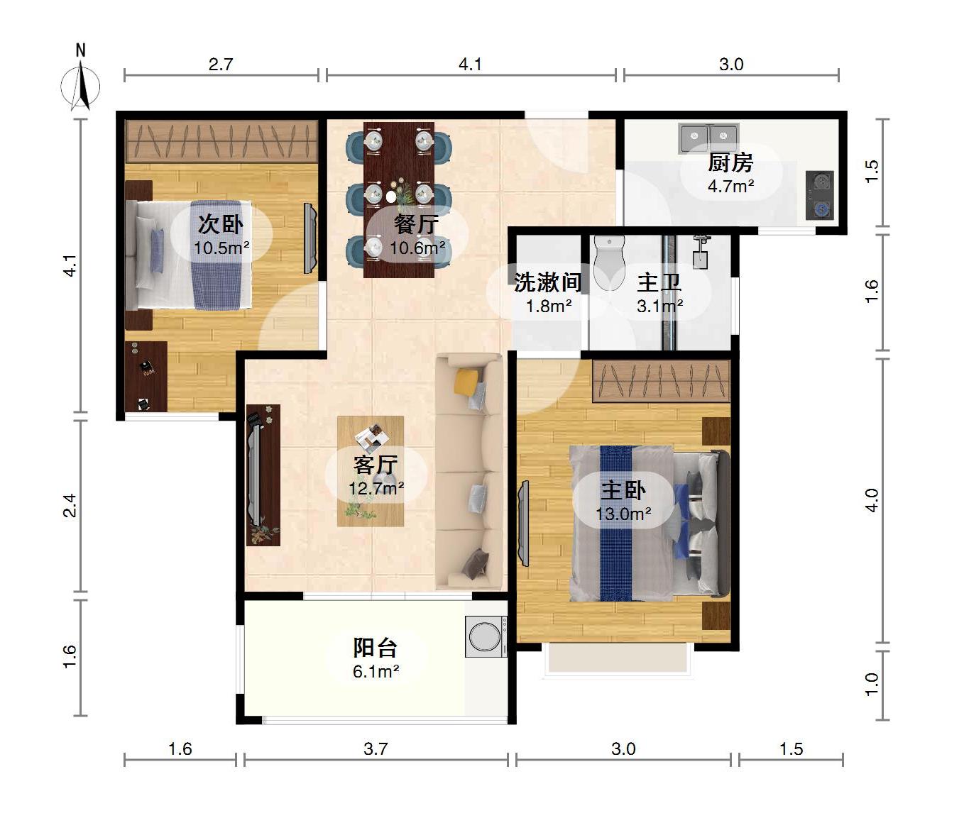 百步雅庭,百步雅庭151万元89.78㎡2室带暖气片精装南，业主急售9