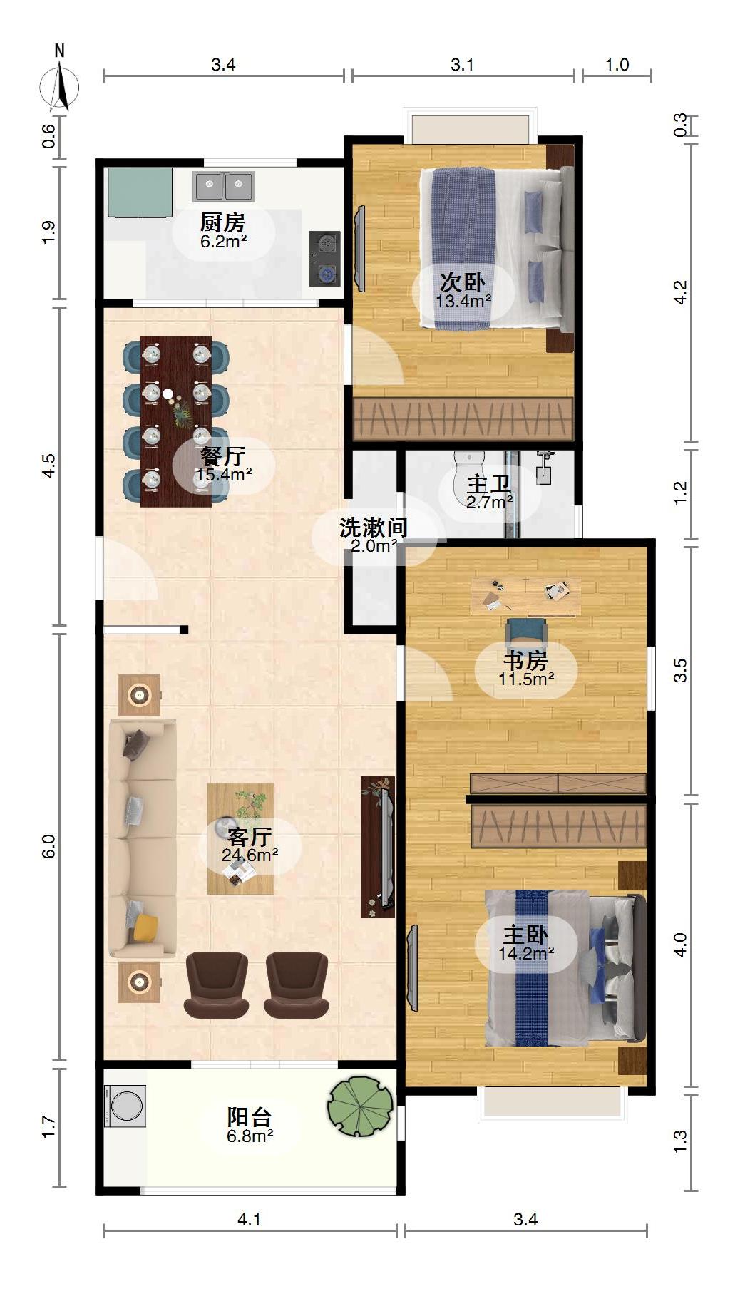 百步龙庭,地铁楼盘百步龙庭精致3室1卫1阳台仅售188万元9