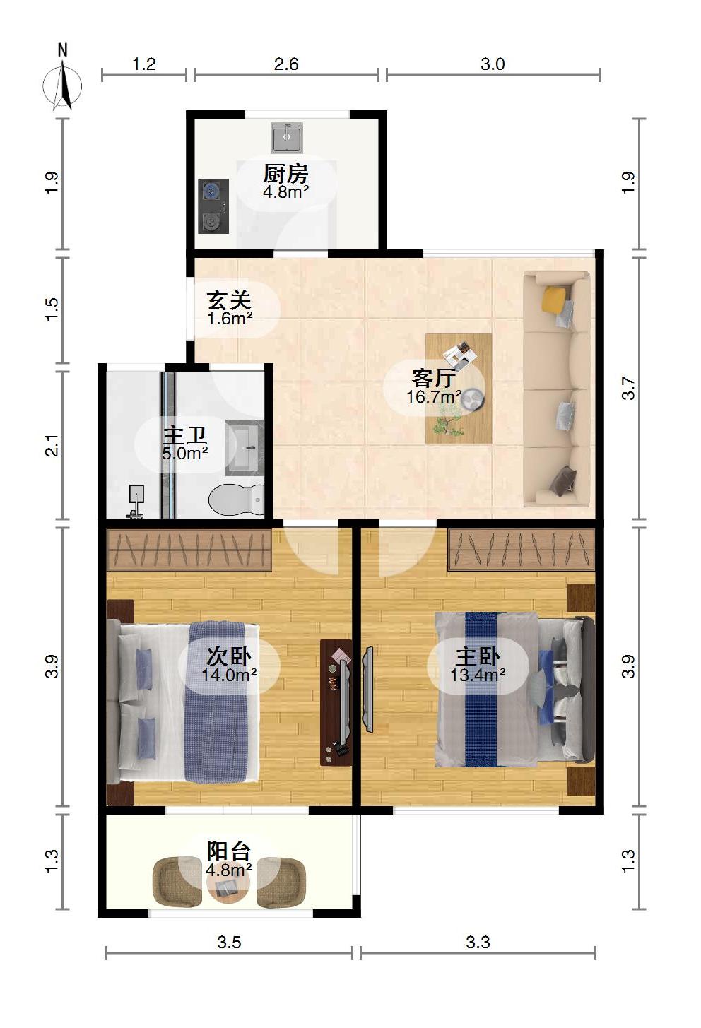 民丰社区,房东自住装修，需要换房，诚心出售122W9