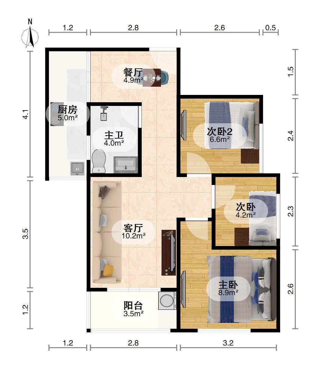 绿景苑港东名居一期,精品好房，绿景苑港东名居一期3室2厅1卫1阳台，房主急售12