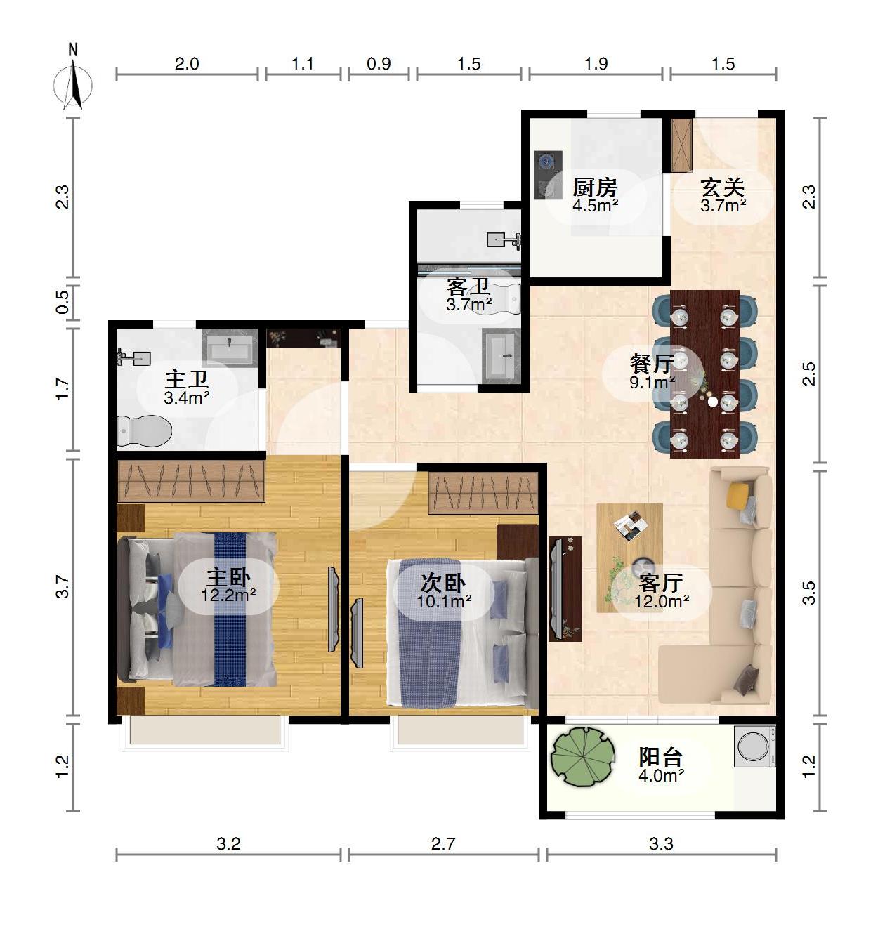 中天观樾诚品,中天观樾诚品3室2厅2卫阳光好 看房方便9