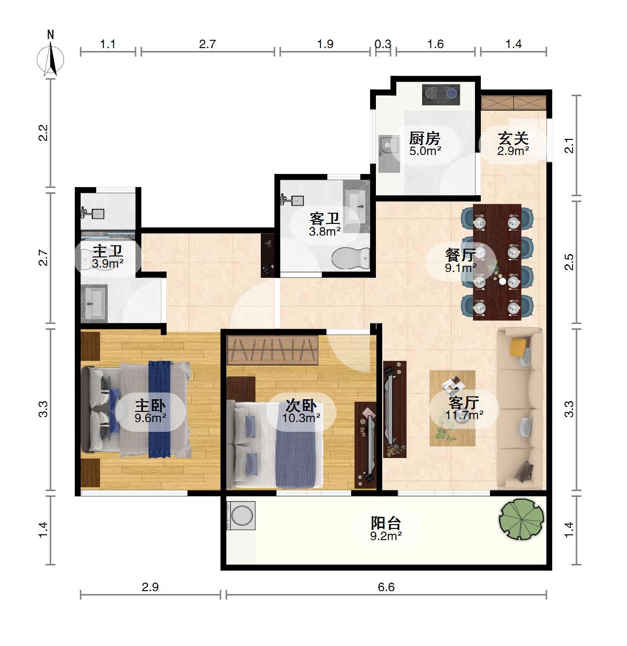 新城悦隽公馆,悦隽府（新城悦隽公馆） 91.0平米 182.0万9