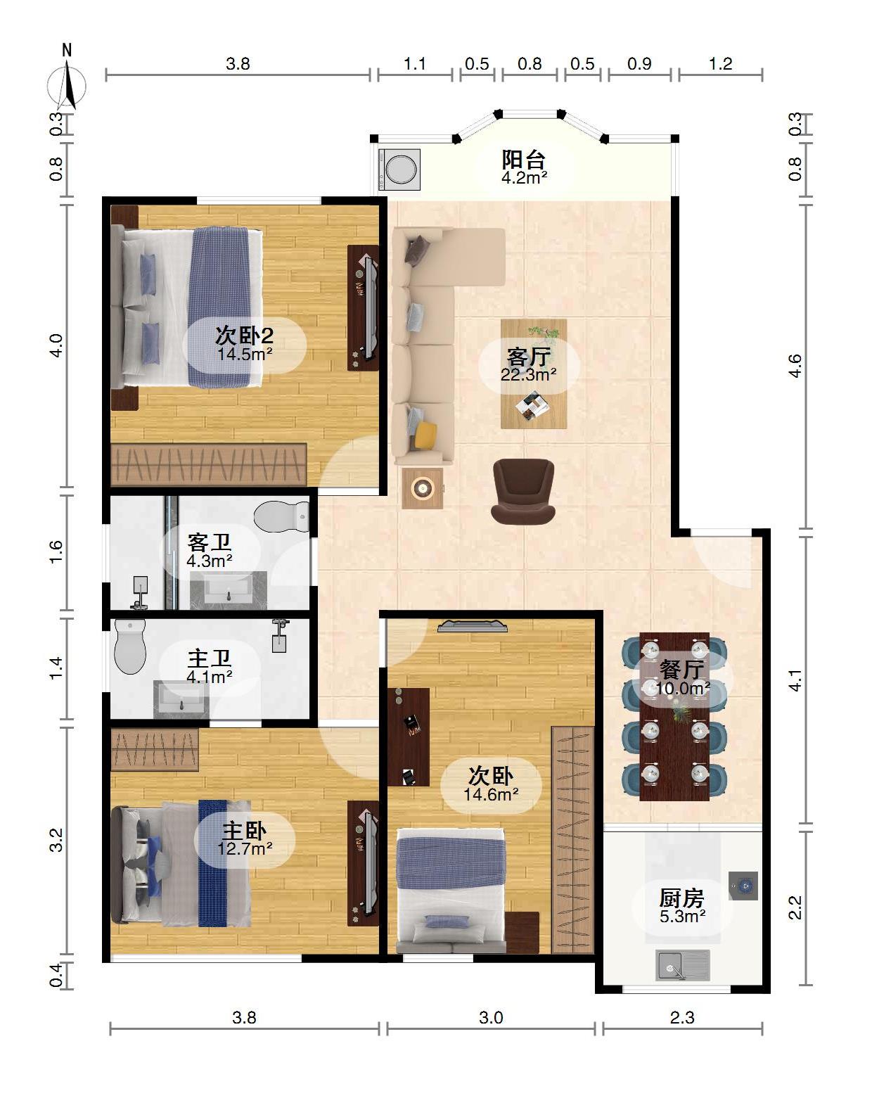 钢洲花园,钢洲花园122㎡3室2厅2卫1阳台精装，业主急售12