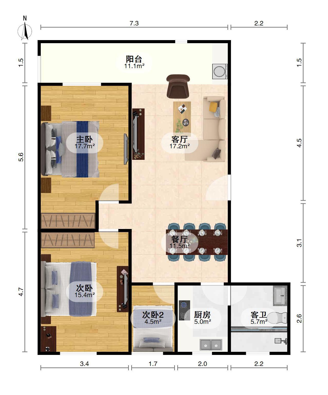 西湖区朝阳洲街道精装2室1厅1卫二手房出售12