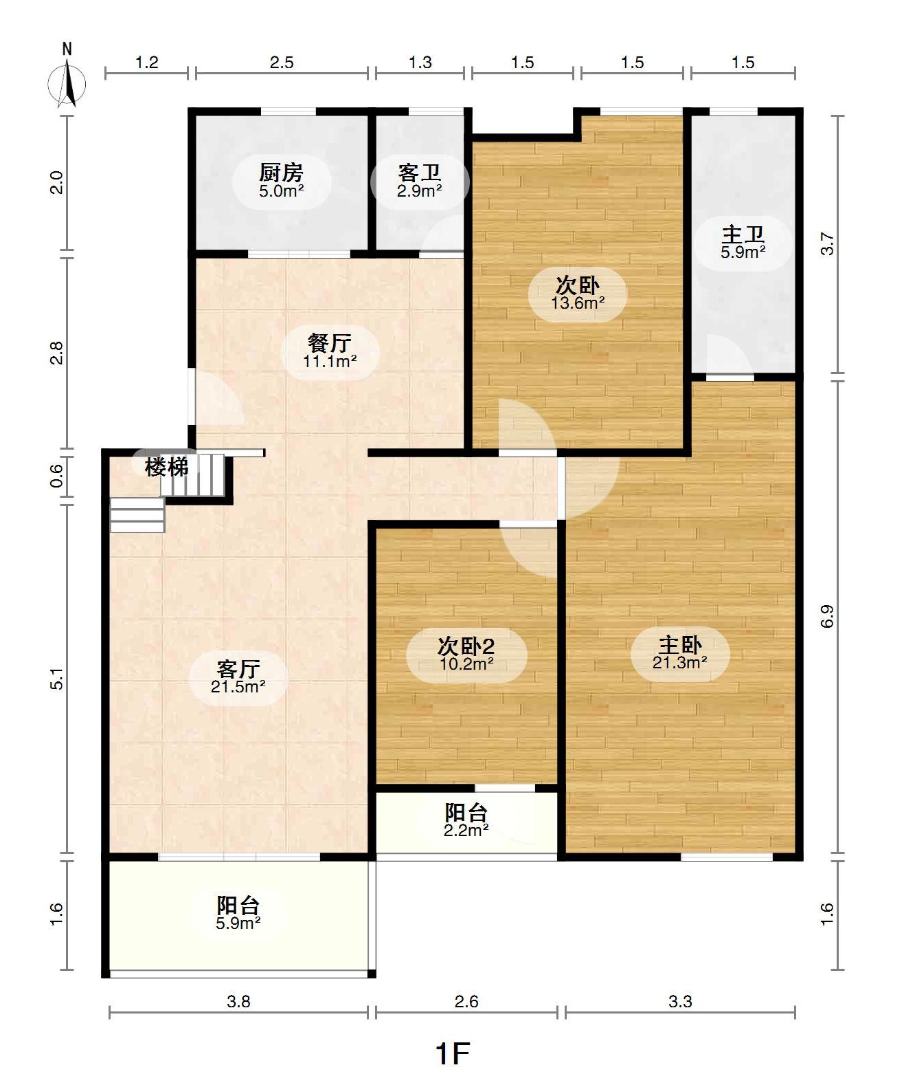 风华天城,风华天城顶楼复试，后期税费很少，13