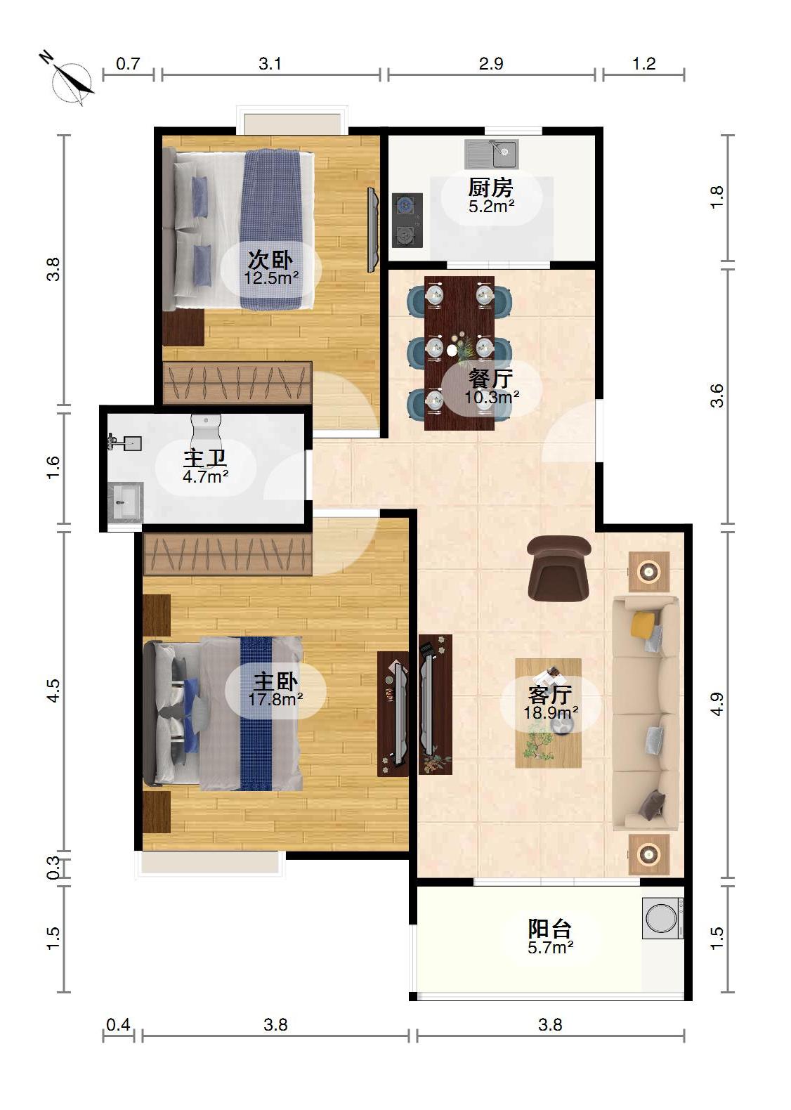 洪山区珞狮南路普通2室2厅1卫二手房出售10