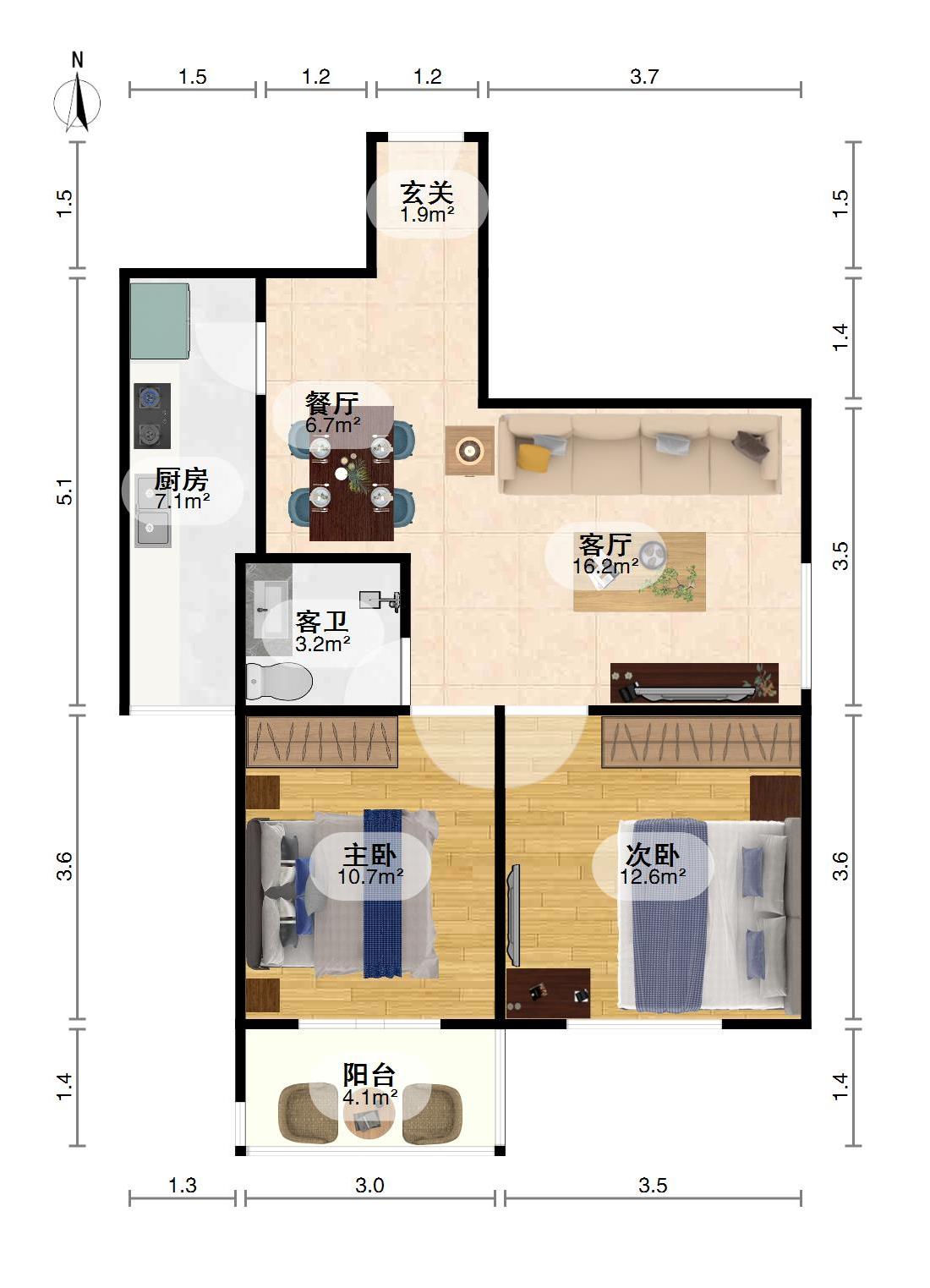 龙江庭苑A区,龙江庭苑A区 2室2厅1卫1阳台精装 ，总价低9