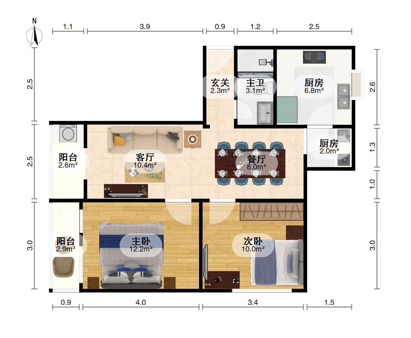 电政路,精美两房、交通便利、市中心14