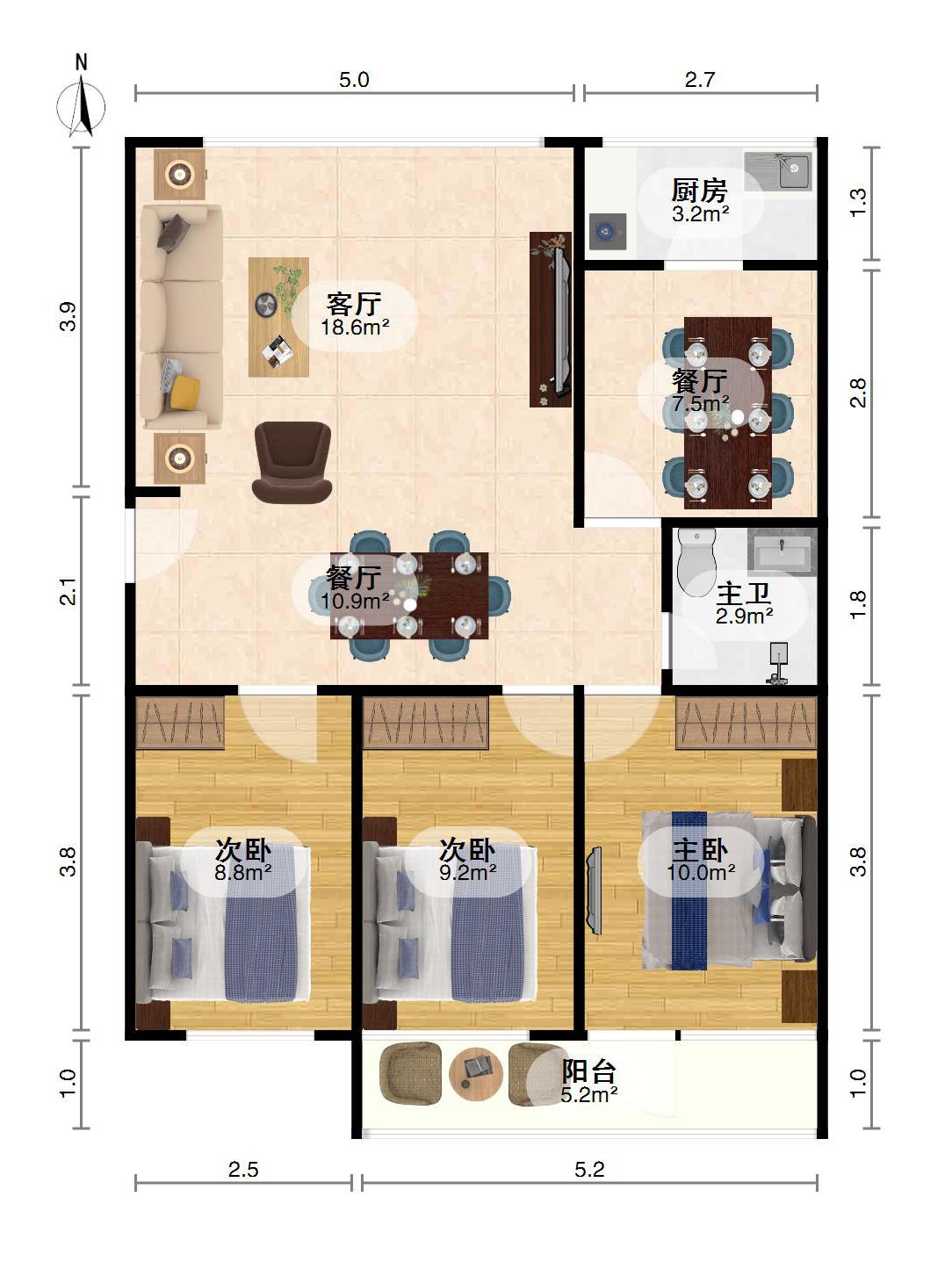 水利工程家属院,九州花坛 3室2厅1卫 单位缩水房 预约看房13