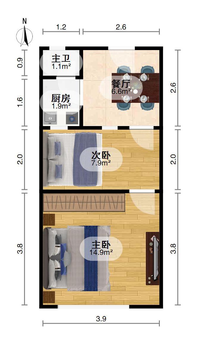 洪都六区,洪都六区38万元47㎡1室1厅1卫1阳台普通，多条公交经过10