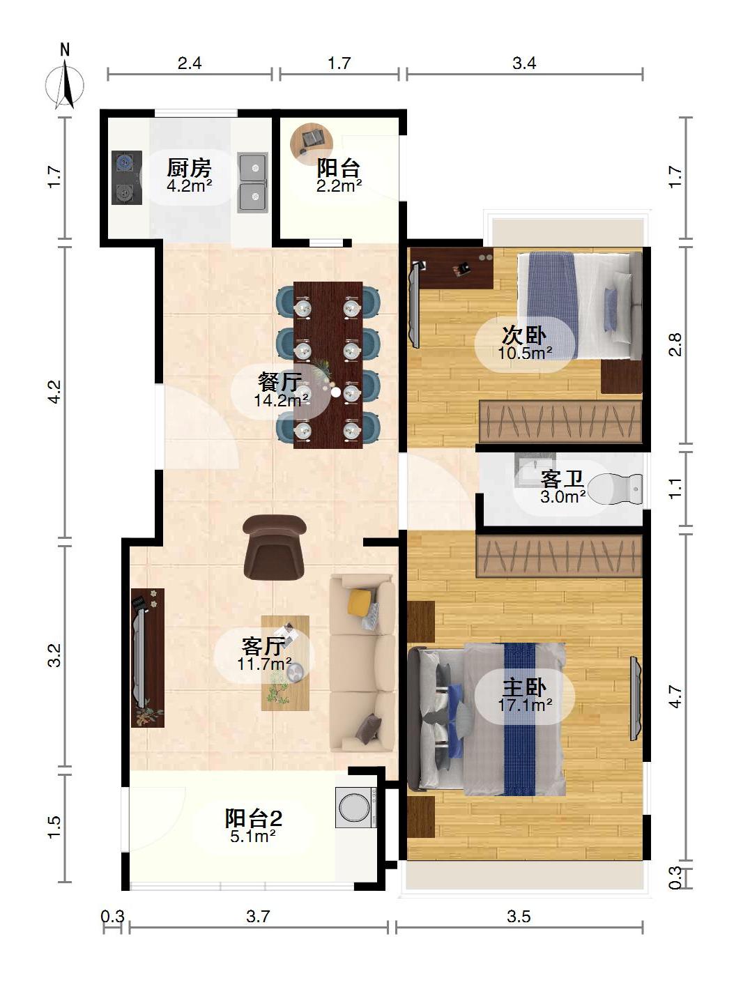 盛世荷城,盛世荷城电梯毛坯大2房小高层一梯两户11