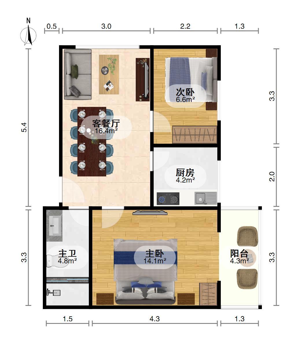 碧溪苑二期,难得一见的普通小户型,总价低,朝向好10