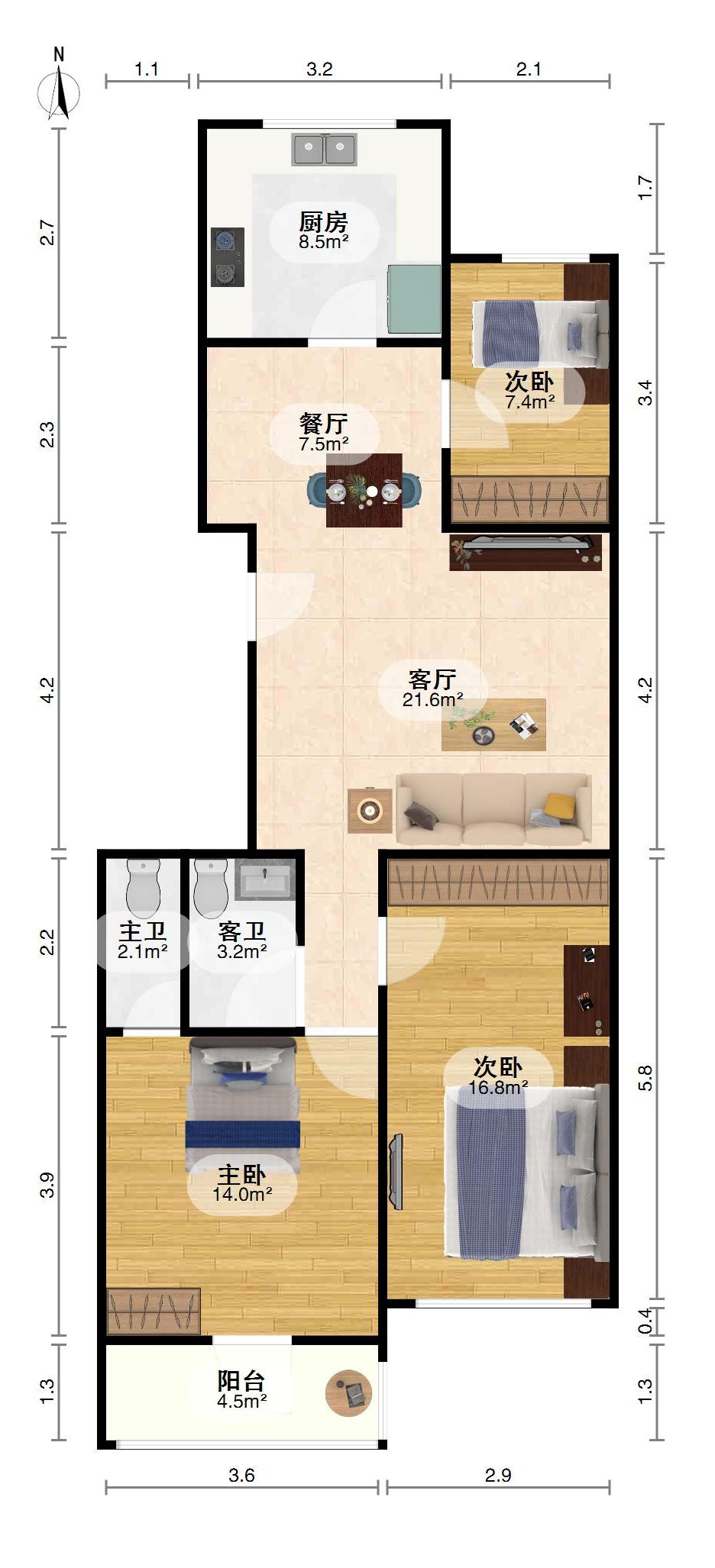 康锦公寓,康锦公寓位置好、格局棒、随时入住11