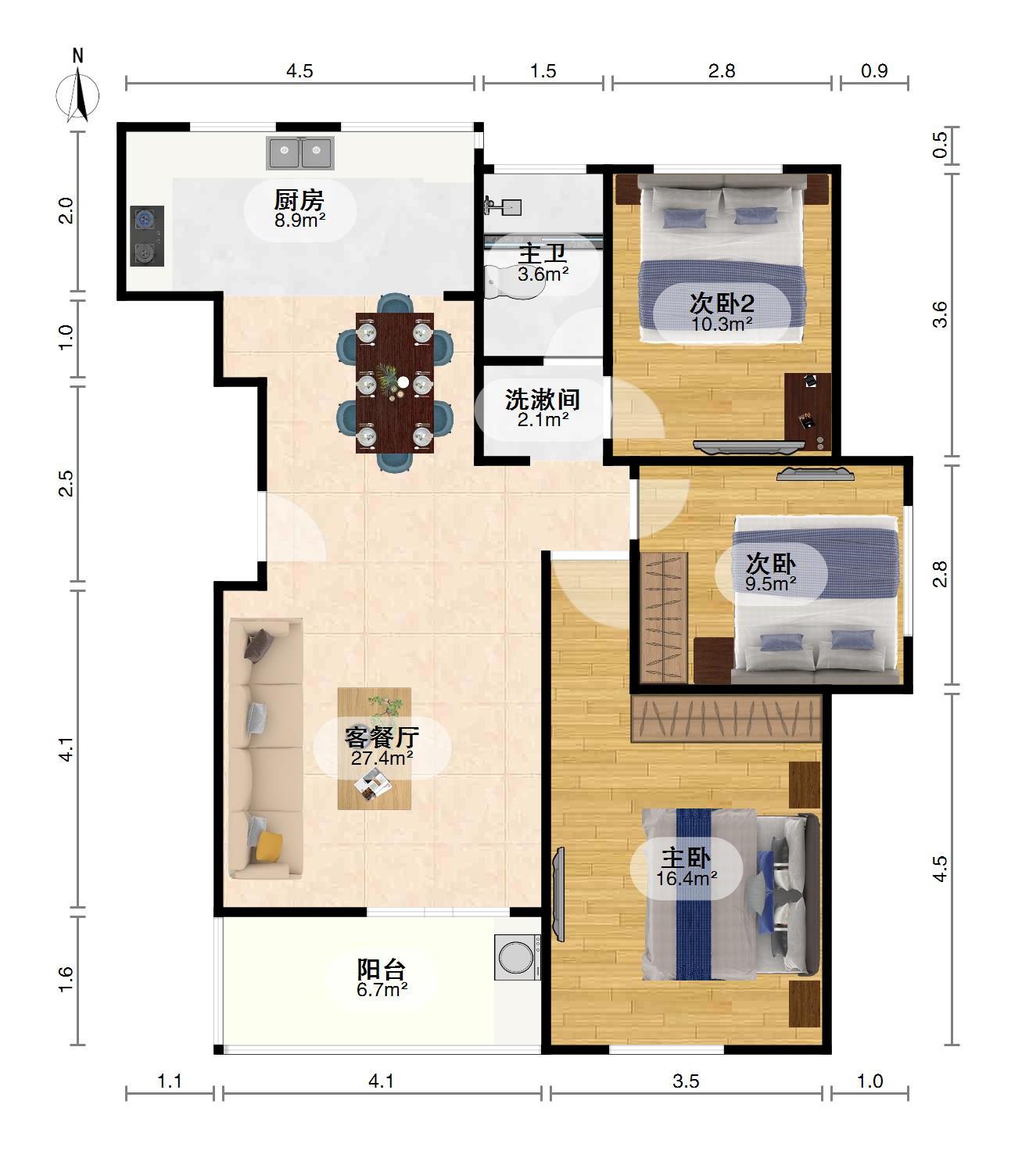 江南家园,江南家园265万元180㎡5室3厅2卫2阳台精装10