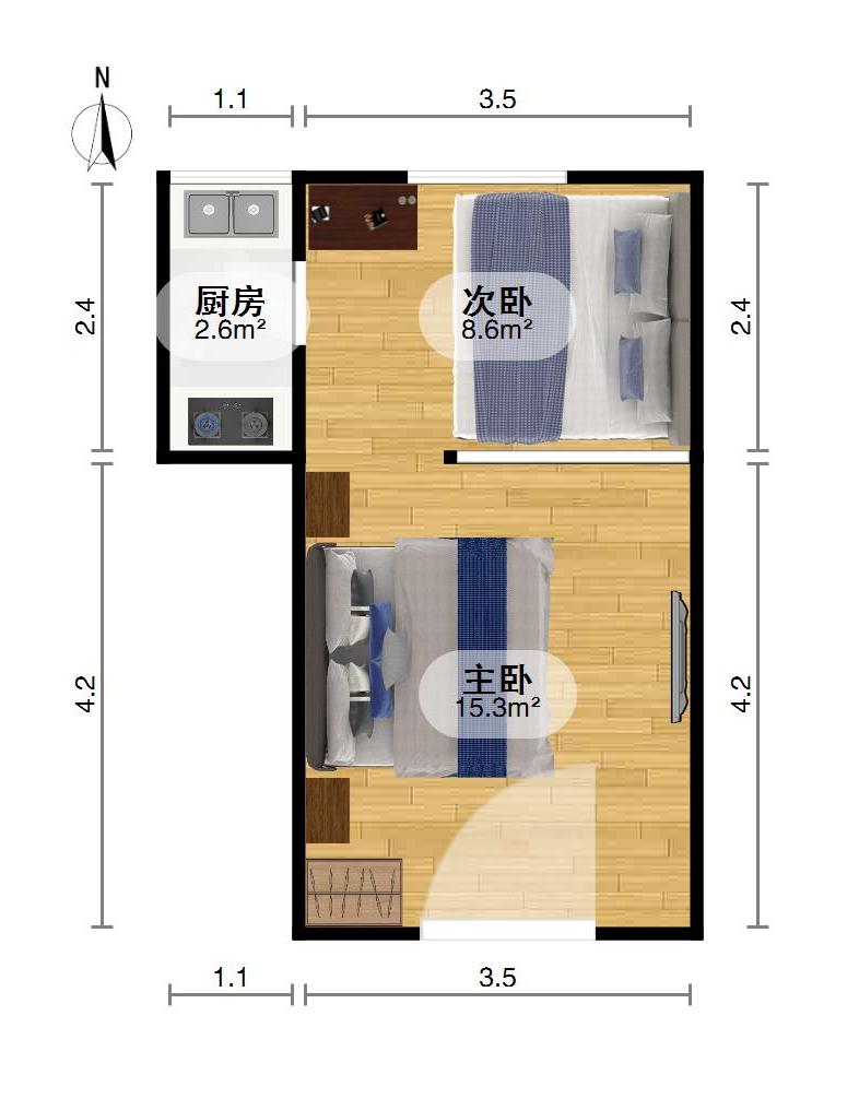 列电社区,业主诚意卖，现在出租中，精装一室一厅，临地铁口11